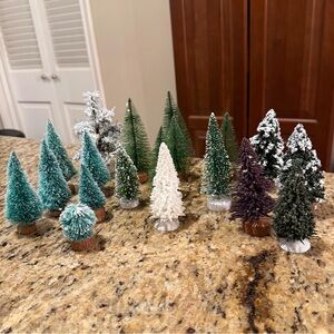 Christmas village Trees Christmas trees bottle brush